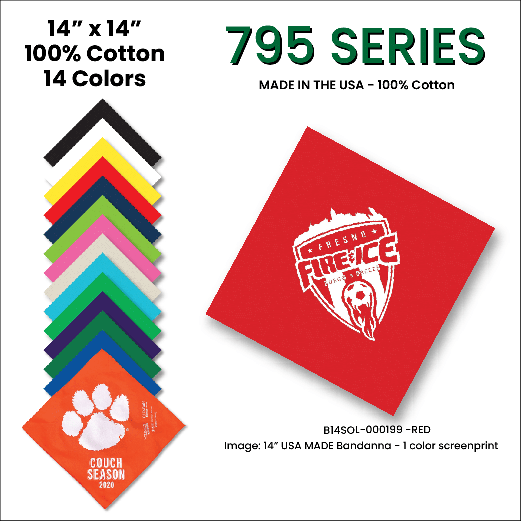 SQUARE BLANK SOLID COLOR BANDANNAS Bandanna Warehouse