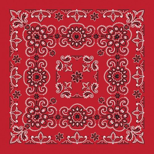Texas Paisley RED New design bandanna