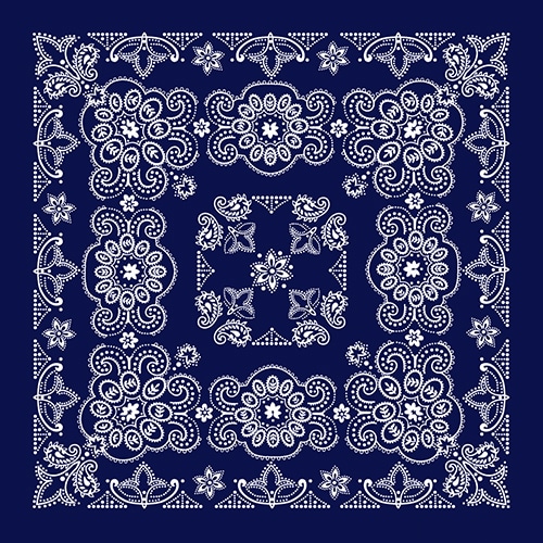 Texas Paisley NAVY New design bandanna